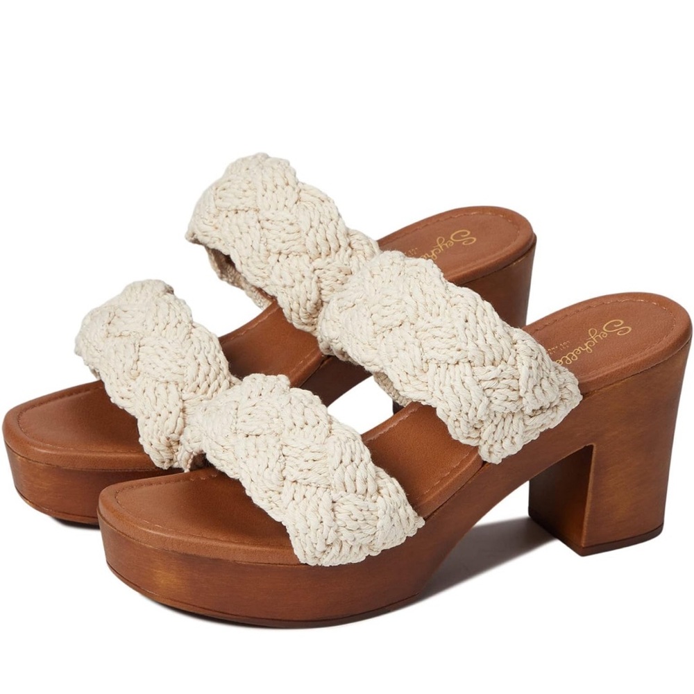 Seychelles crochet sandals. Size 8. Worn once but in very clean condition.